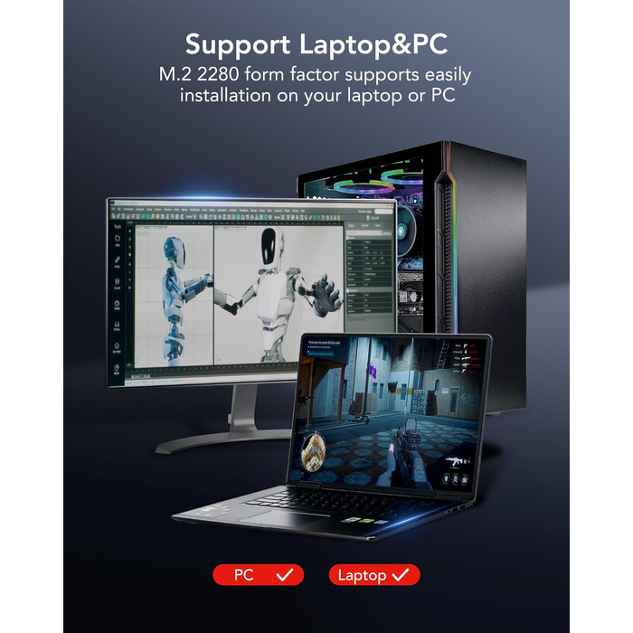 SSD Lexar NM610 PRO 500GB M.2 PCIe Gen3x4 NVMe - Внутрішній SSD для ноутбука та ПК