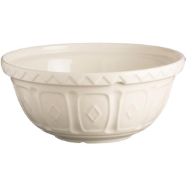 Mason Cash Stoneware Mixing Bowl 26 cm, Cream, 2.7 L, Dough Bowl for Bread Dough, Cake Dough or Pizza Dough, made of high-quality, chip-resistant stoneware, large dough bowl