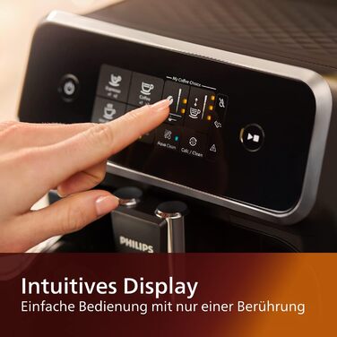PHILIPS Domestic Appliances 2200 Series EP2231/40 Fully Automatic Coffee Machine, 3 Coffee Specialties (LatteGo Milk System) 1500 Watt, 1.8 Liter, 37.1 x 24.6 x 43.4 cm, Piano Black Latte Go 3 Coffee Specialties