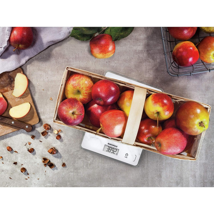 Кухонні ваги Soehnle Page Compact білі, цифрові, до 5 кг, LCD-дисплей, функція тарування