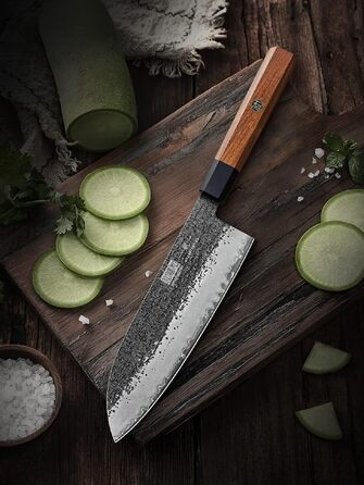 Професійний японський кухонний ніж HOSHANHO Gyuto (Сантоку), сталь, 20 см