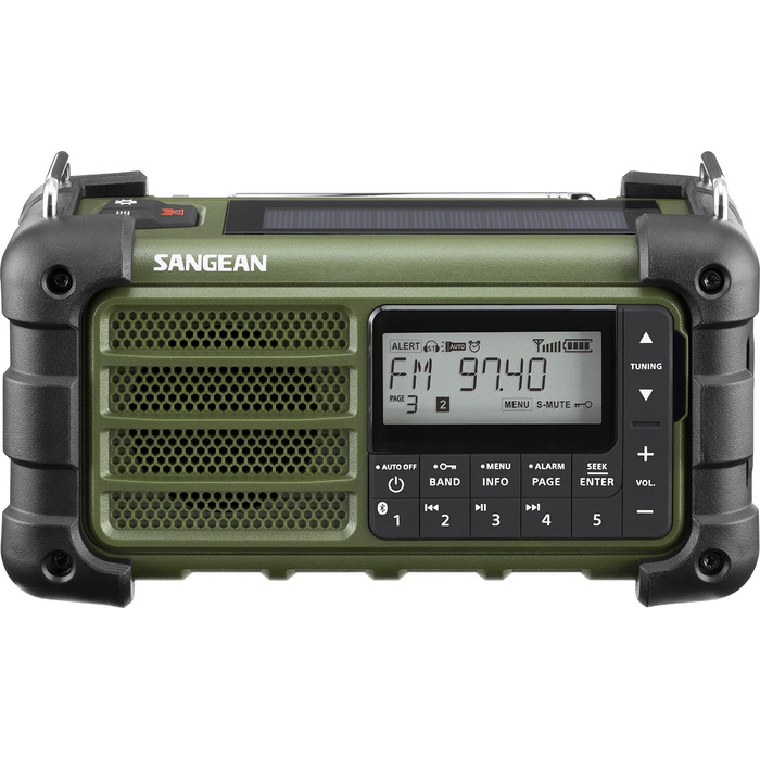 Радіо Sangean MMR-99: багатофункціональне, з ручкою, FM-RDS, Bluetooth, LED, IP55, для відпочинку та надзвичайних ситуацій