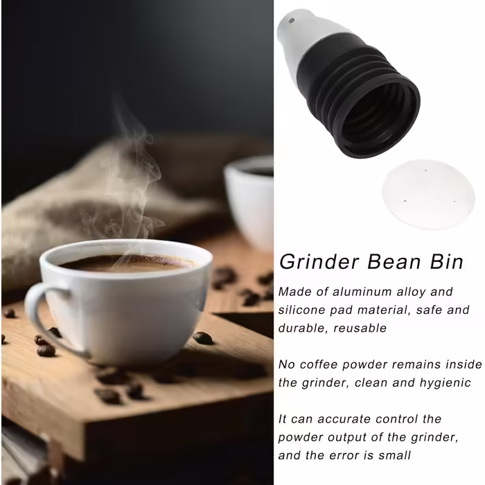 Single Dose Hopper Grinder, 60 G Grinder Blowing Bean Bin Aluminum Alloy Coffee Grinder Cleaning Tool for Eureka Mignon, Coffee Grinder Accessories Coffee Grinder Parts for Home Restaurants (#2)