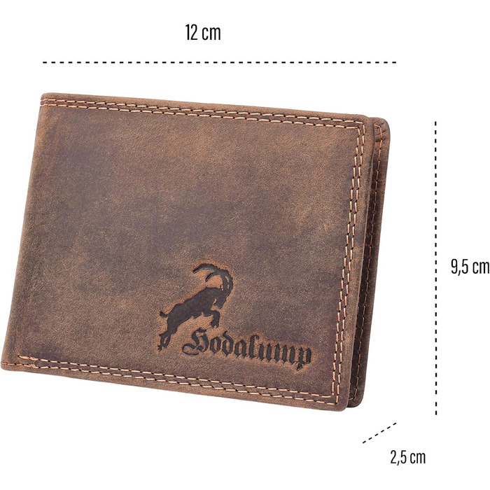 Hodalump Genuine Leather Wallet • Wallet for Women and Men with RFID Protection • Cardholder with Coin Pocket