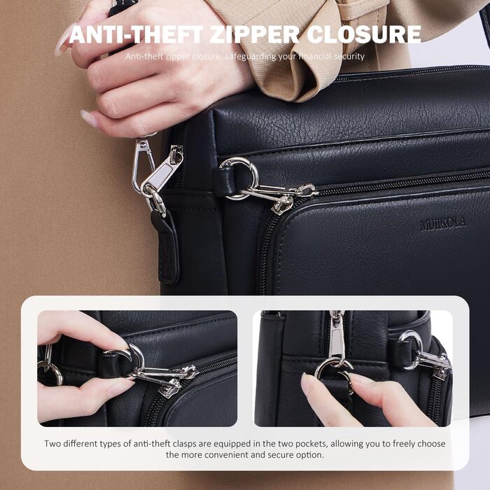 Сумка жіноча через плече MUIIKOLA кросбоді, екошкіра, чорна. Регульований ремінець.