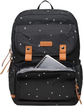 Жіночий рюкзак Kauko: студентський, для ноутбука, у дорогу, чорний (K8009)