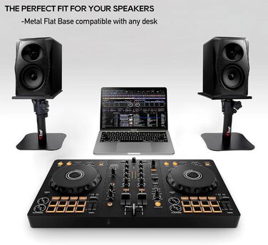 Підставка для акустики, 2 шт, 24.1 x 22.9 см, металева платформа, плоске дно, сумісна з будь-яким столом, ідеальна для студійних моніторів 12.7-17.8 см, книжкових полиць, динаміків 5'-7'