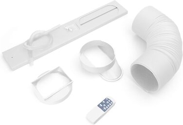 Мобільний кондиціонер IPOTOOLS 9000 BTU з витяжною голкою: охолодження, вентиляція, осушення. Білий