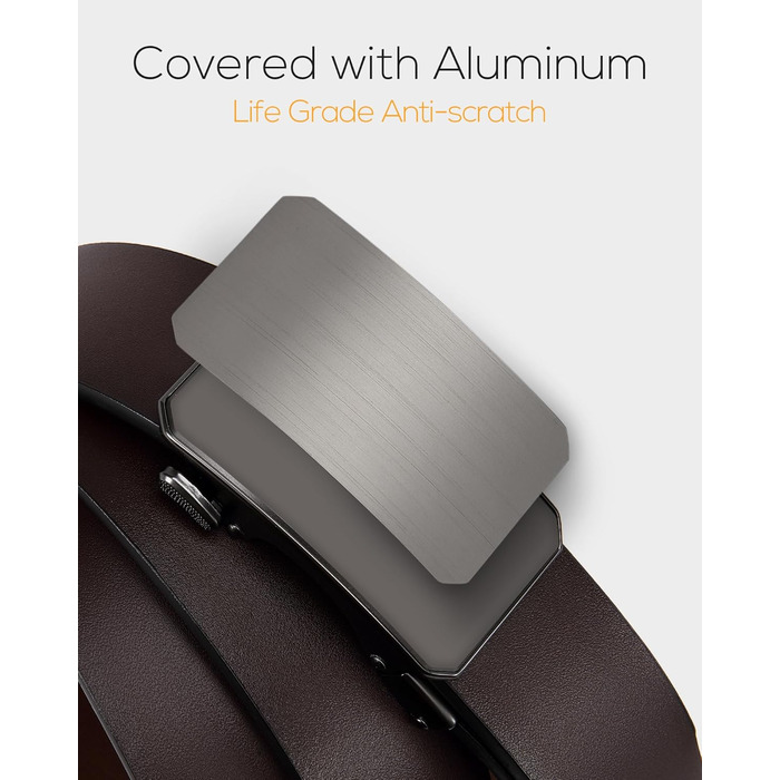 Чоловічий шкіряний ремінь CHAOREN з автоматичною пряжкою, 35 мм, без дірок, розмір 90-100 см