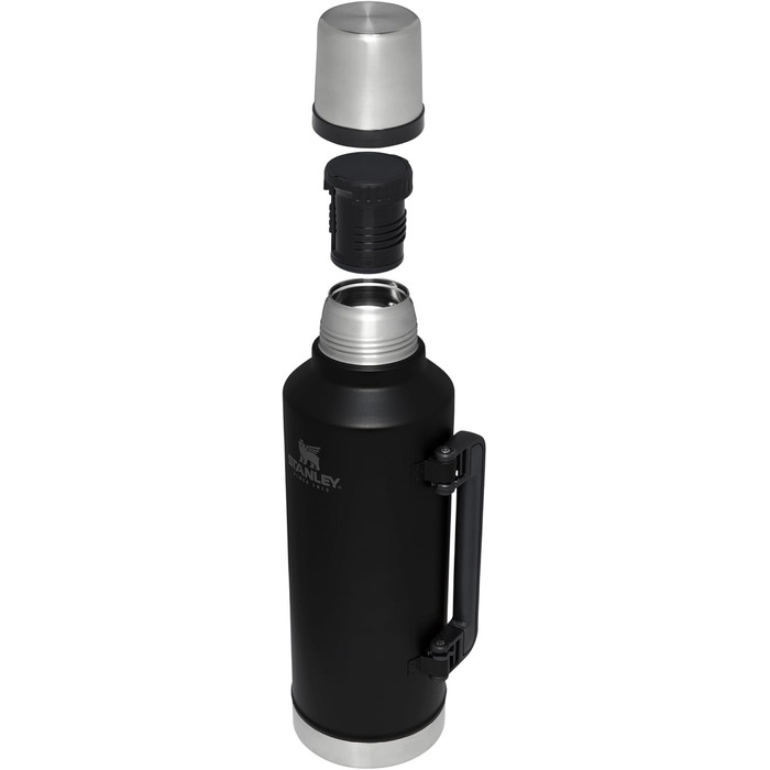 Термос STANLEY 1913 Classic Legendary 2.3л, герметичний, сталевий (чорний) — зберігає тепло та холод до 24 годин