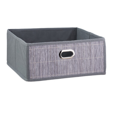 Relaxdays Bamboo Flat Storage Basket