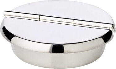 Срібний попільничка EDZARD Ashburn 10 см, ручна робота, для цигарок і сигар, з кришкою для вулиці