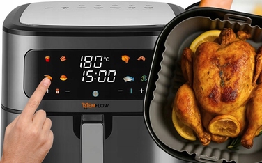 Аерофритюрниця Memflow 8 л, срібляста