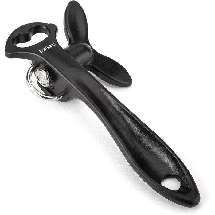 Відкривачка для консервів Lantana 2-в-1 з відкривачем для пляшок – чорний/нержавіюча сталь