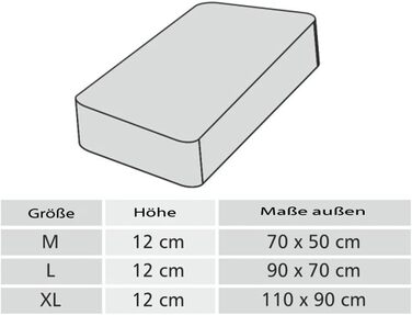 Матрац для собак Millybo - ліжко для собак, килимок для собак (70 x 50 см, Бордовий)