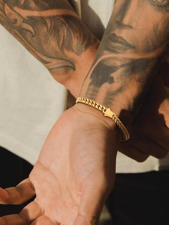 Чоловічий браслет-ланцюжок Miami Bestyle з нержавіючої сталі, 5/7/9/12.5 мм, 19/21/23 см, з подарунковою коробкою