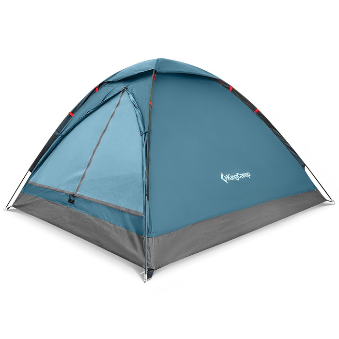 Намет KingCamp 2-3 особи, водонепроникний 3000мм, ультралегкий, блакитний - для кемпінгу, туризму та відпочинку на природі 210x180x130см