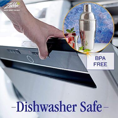 Набір для приготування коктейлів Nuvantee - Преміум барменський набір 0.7л з мірним стаканчиком та рецептами - шейкер, міксер, стейнер