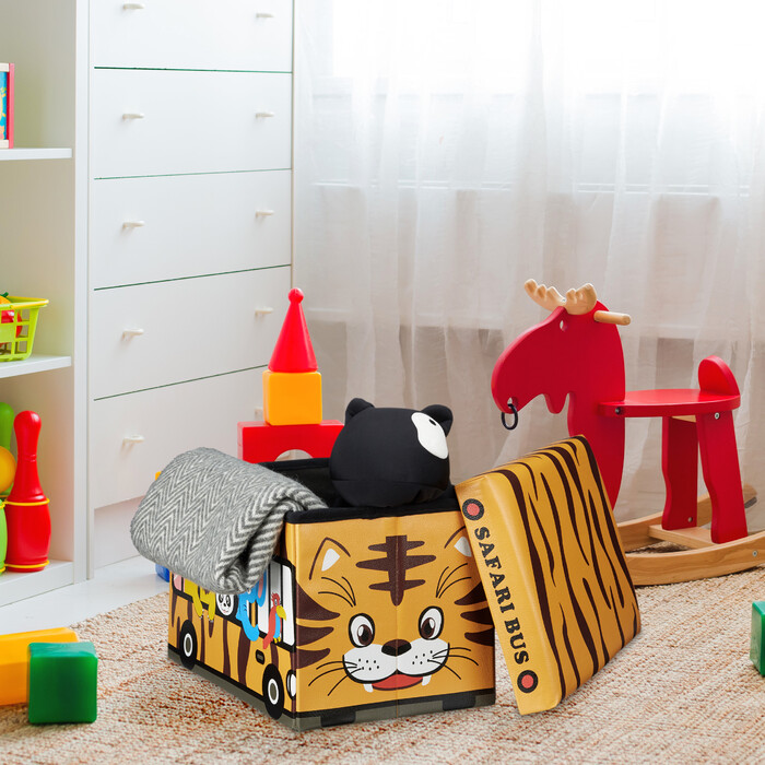 Relaxdays Foldable Toy Box with Storage Space
