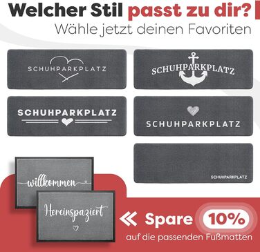 Килимок для дому 40x60 см, стійкий до прання - ідеальний розмір для вхідних дверей. Килимок для прихоплювання бруду, килимок з написом 