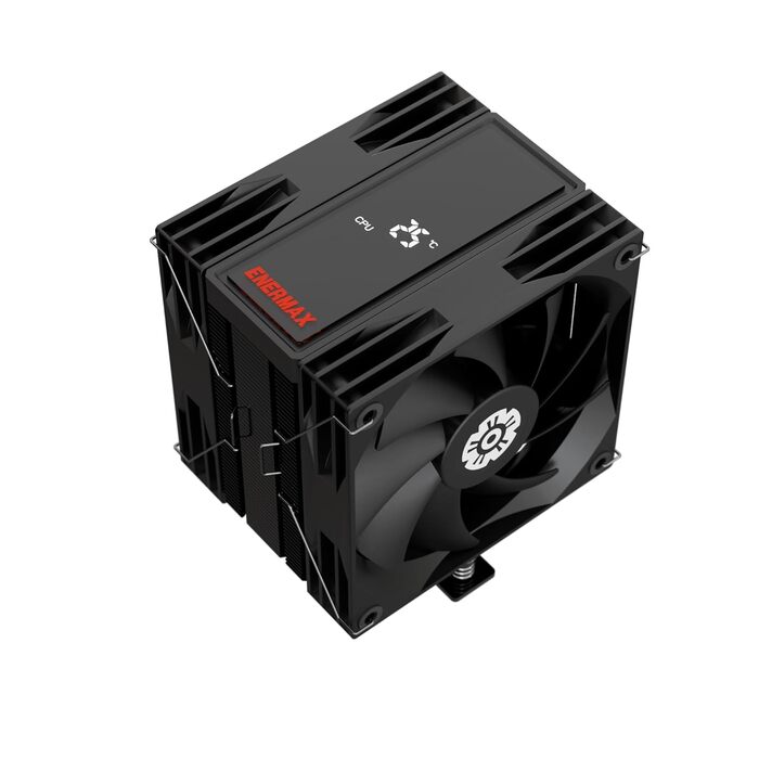 Кулер для CPU ENERMAX ETS-T41D: 2x 120mm вентилятор, гідравлічний підшипник, 4 теплові трубки, підтримка AMD AM5/AM4, Intel LGA1851/1700/115x, TDP 200W+