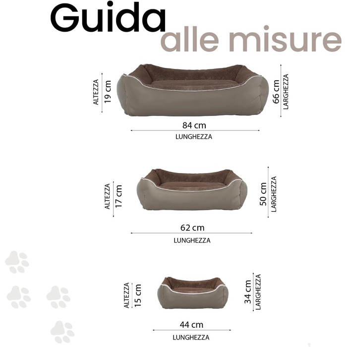 Лежанка для собак та котів Sogni E Capricci NUVOLA, сіра, 62x50x17 см