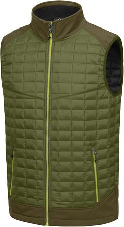 Little Donkey Andy Легка пухова жилетка для чоловіків. Тепла безрукавка для активного відпочинку, туризму, бігу (S, Оливковий)