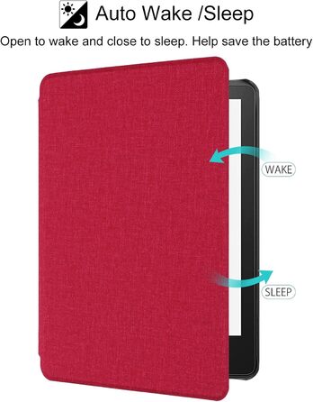 Чохол WALNEW для Kindle Paperwhite 11 (M2L3EK, M2L4EK), червоний, з авто-вимиканням