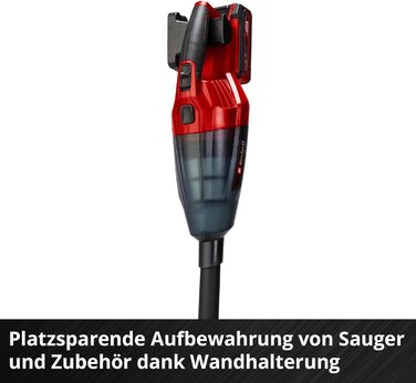 Акумуляторний пилосос ручний Einhell TE-HV 18/06 Li-Solo Power X-Change (18V, 72 мбар, насадки в комплекті, 0.6л, без акумулятора)