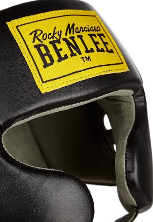 Benlee Mike Faux Leather Headguard (L-XL, Black) - Motorcycle & Boxing Head Protection