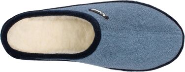 Шкарпетки-домашні жіночі Schawos Lisa з вовни з підкладкою, тепла, з супінатором, неслизька підошва (41 EU, Морський колір)