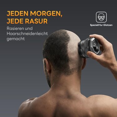 Машинка для гоління голови чоловіча DOAO, акумуляторна, водонепроникна, з Type-C, магнітна, 180 хв роботи