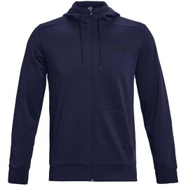 Чоловіча флісова толстовка-худі Under Armour Armourfleece на блискавці, темно-синя/чорна, розмір L
