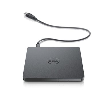 Зовнішній USB DVD+/-RW привід Dell Slim AA8DW316, антрацит — тонкий та легкий привід для читання та запису DVD/CD, Plug-and-Play, сумісний з Windows