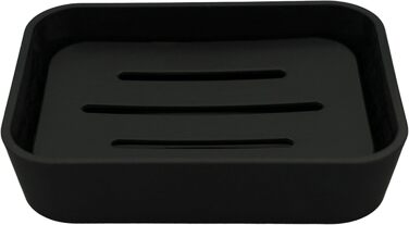 PARSA Beauty Тримач для мила чорного кольору – неслизька мильниця з гумовим покриттям – стильний та позачасовий дизайн для ванної, душу та кухні – надійна мильниця для твердого мила в кожному домі