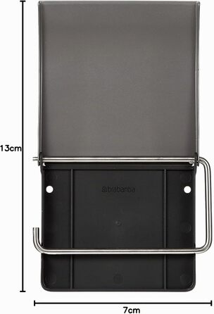 Тримач для туалетного паперу Brabantia Platinum, металевий, 20 x 8 x 6 см