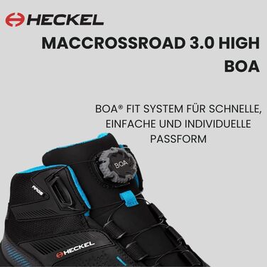 Черевики робочі Heckel MACCROSSROAD 3.0 S3 з BOA застібкою, водонепроникні, 43 EU, чорно-сині