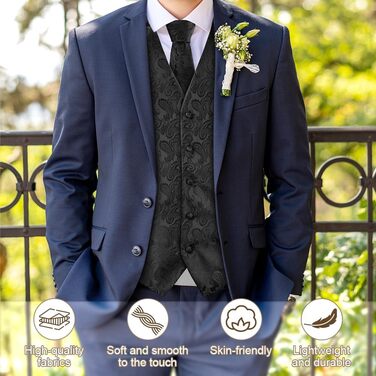 Чоловічий жилет 3шт. Комплект: жилет, краватка, нагрудна хустинка. Пазлі, квіти, жаккард, вінтаж, класика. Розміри M~XL