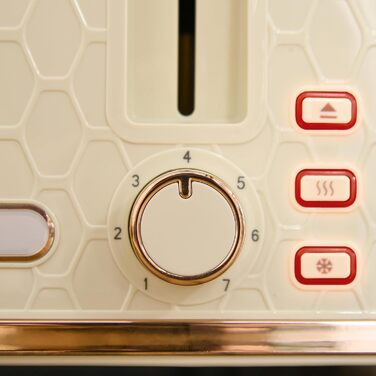 Набір чайник та тостер HOMCOM 1.7L, 4 тости, 7 рівнів підсмажування, автоматичне вимкнення, розморожування, підігрів, піддон для крихт, бежевий