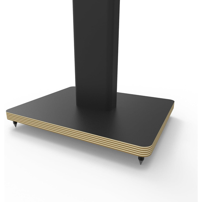 Підлогові стійки для акустики Kanto ST34P - пара, чорний метал, дерев'яний постамент | До 13.6 кг