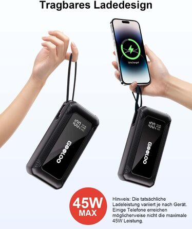 Powerbank для авто Gooloo G7 3000A: пусковий пристрій з USB-C, LED-ліхтарик, 12V (до 8.5L бензин/6L дизель)