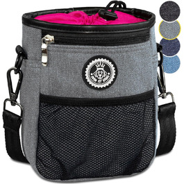 Лекарство для собак HUND IST KÖNIG Premium - місткий набір для прогулянок та тренувань з дозатором для відходів та електронною книгою (сірий, 16 x 18 x 6 см)