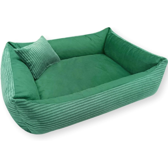 М'яке ліжко для собак 4L Textil Molly, корзина для собак, подушка для собак та котів, корзинка для собак, мохет (60x40 см, зелений)
