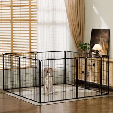 Клітка для собак та цуценят, вольєр для тварин, переносний загон для вигулу, металева іграшка-загон (12 шт.)