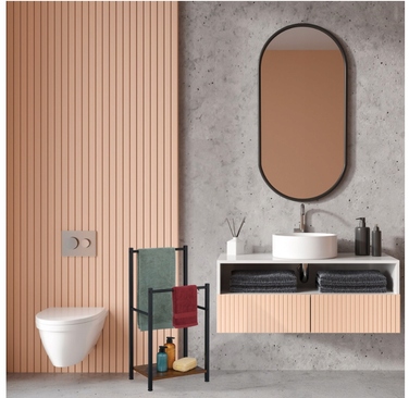 Рушниківець з двома перекладинами та полицею для рушників у ванну кімнату