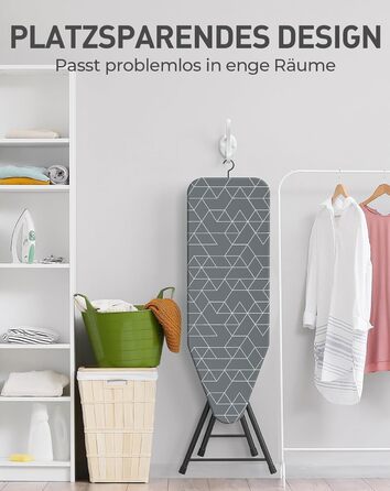 Прасувальна дошка LyriFine 2-в-1 для прасування з парою та звичайного прасування, сіра