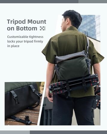 Чохол-сумка на плече для камери LLANO для DSLR/беззеркальних камер, зелений