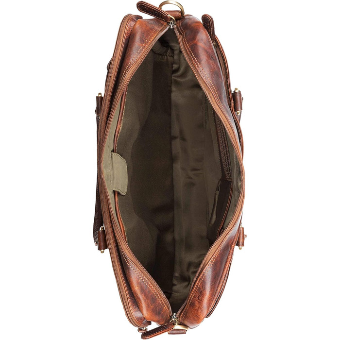 Сумка для ноутбука Leabags Leder Aktentasche чоловіча шкіряна до 16 дюймів, коричнева (M, Brown Marble)