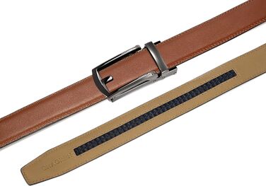 Чоловічий шкіряний ремінь CHAOREN з автоматичною пряжкою, 32 мм, для ділового стилю та урочистих заходів, без отворів, розмір 100-110 см (загальна довжина 125 см)