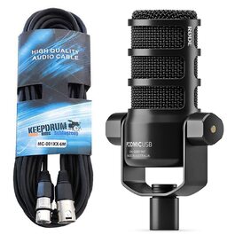 Rode PodMic: Професійний динамічний мікрофон для подкастів + XLR кабель 6м (Podmic USB/XLR)